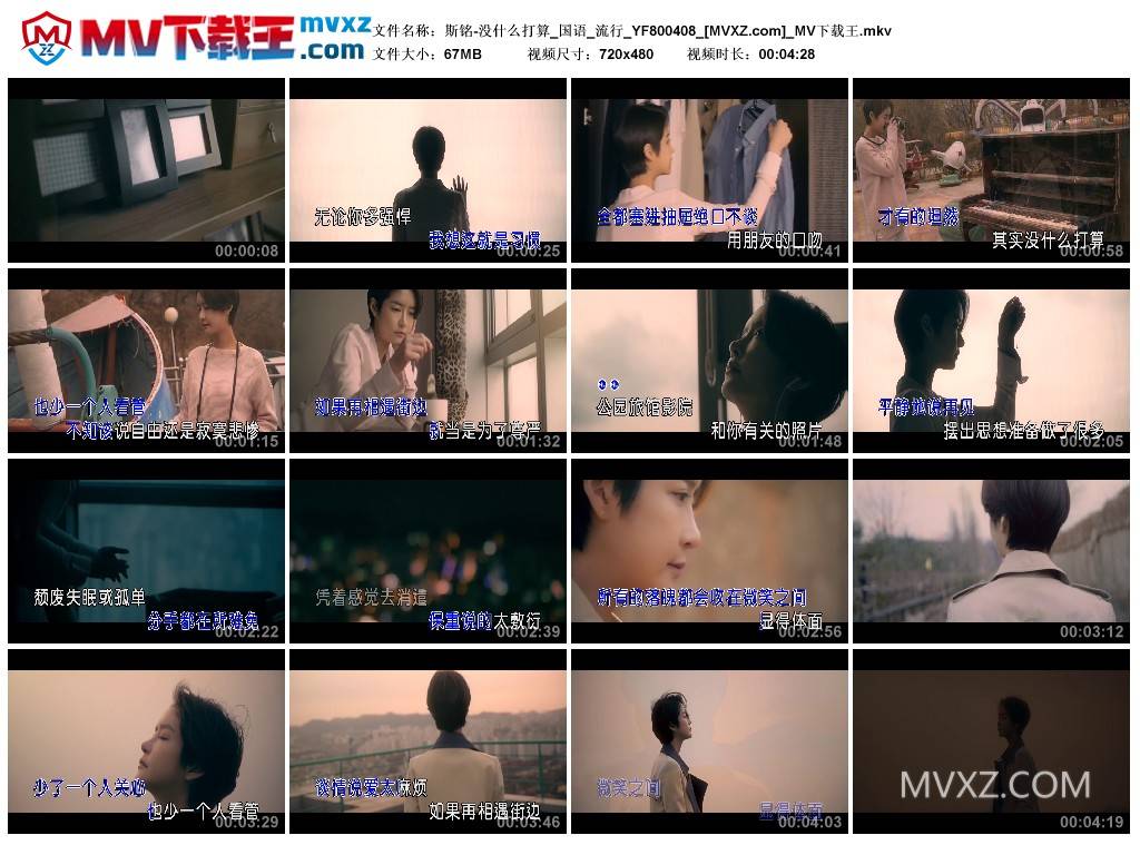 斯铭-没什么打算_国语_流行_YF800408
